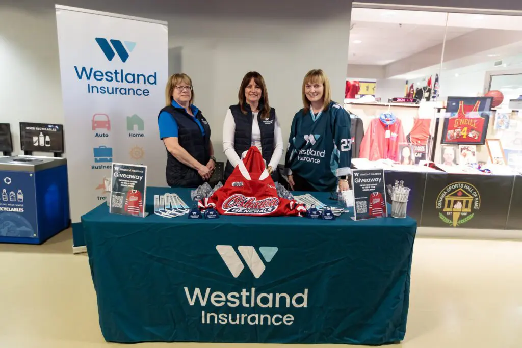 Westland team members at the OHL game.