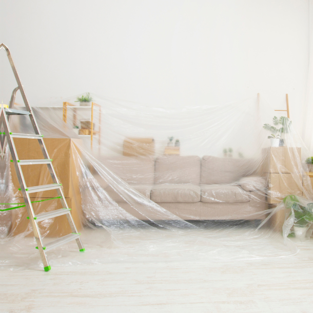 Home under renovation due to by-law regulations.