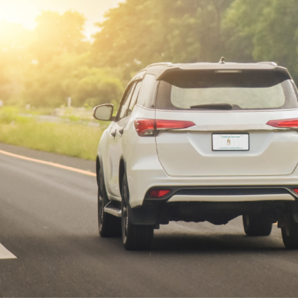 Car driving on highway.