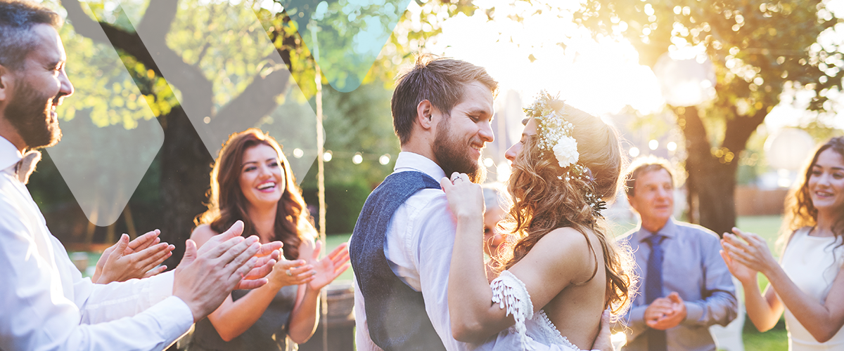 Couple at micro wedding